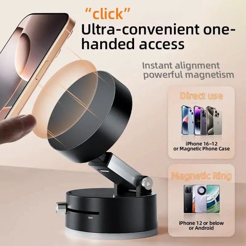Sikunuo | Foldable Magnetic Phone Holder with Strong Vacuum Adhesion