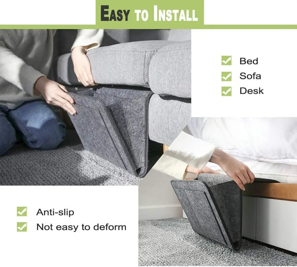 Sikunuo | Hanging Bed Organizer – Space-saving Storage with Large Pockets