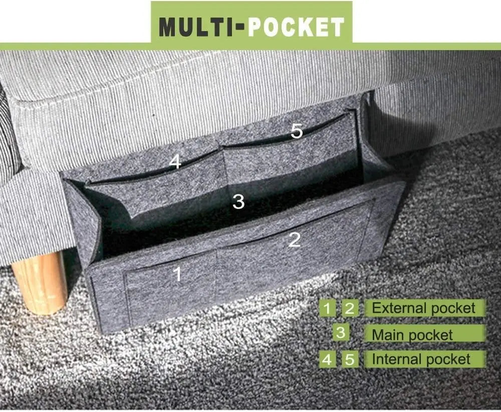 Sikunuo | Hanging Bed Organizer – Space-saving Storage with Large Pockets
