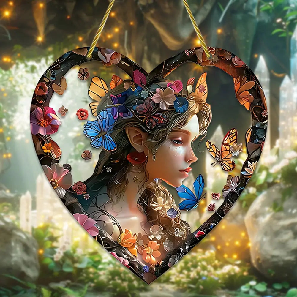 Sikunuo | Heart-shaped Elf Light Catcher – Enchanting Home Decoration
