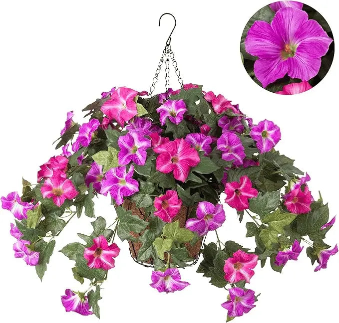 Sikunuo | Artificial Spring Petunias made of Silk – Perfect for Calm Home Accents