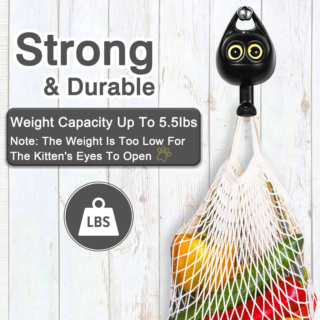 Sikunuo | Self-adhesive Cat Hooks – Cute, Sturdy & No Drilling