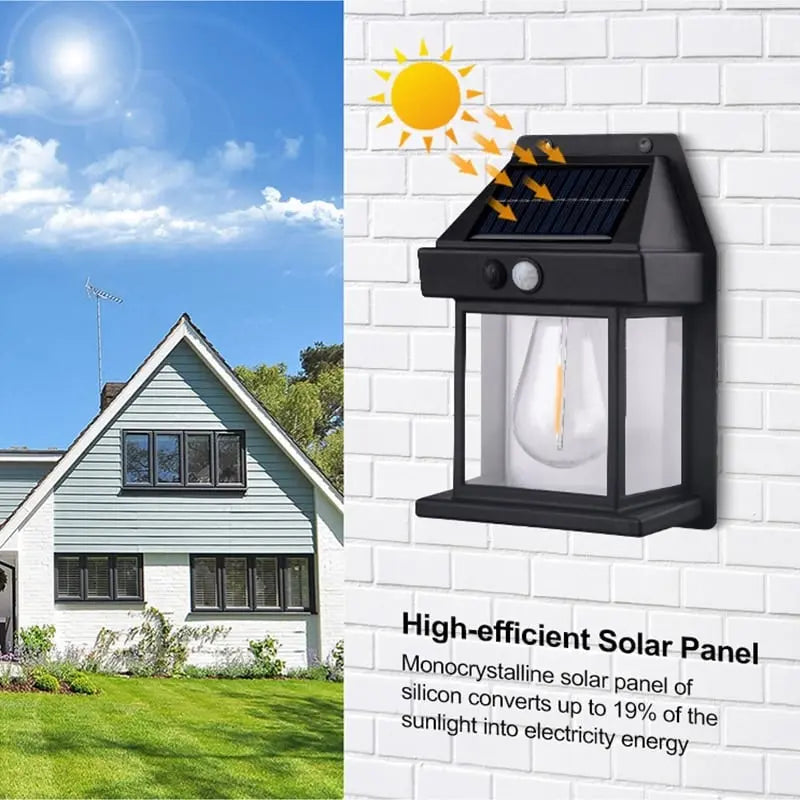 Sikunuo | Solar wall light for outdoor use – With motion sensor & twilight automation