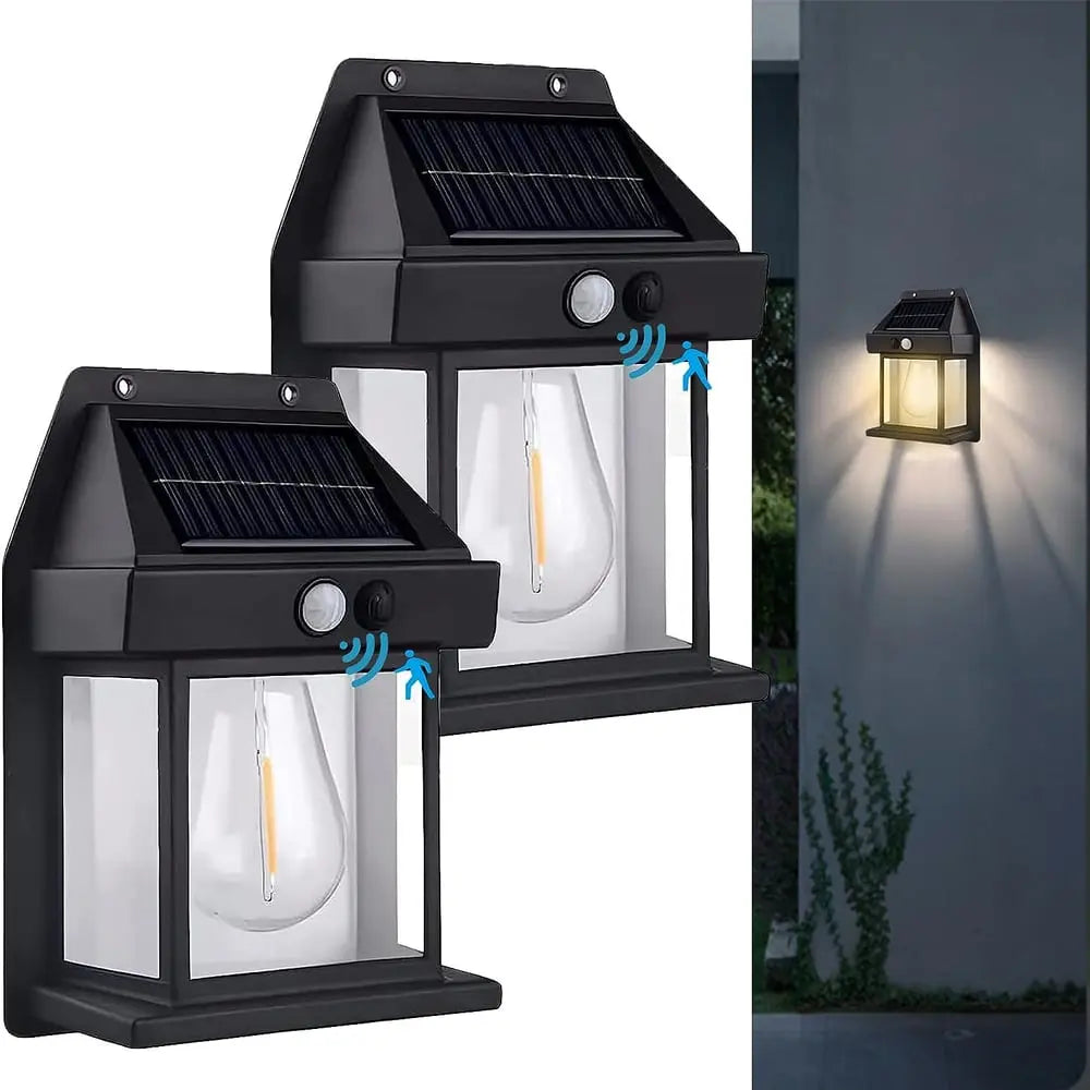 Sikunuo | Solar-powered LED outdoor wall light – Perfect for gardens, patios, garages, and entrances