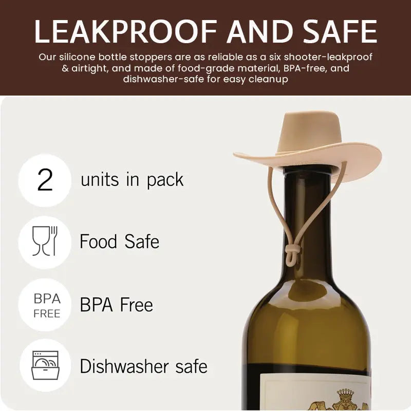 Sikunuo | Wine Bottle Stopper in Cowboy Hat Design – Tight, Stylish & Original