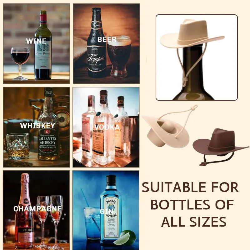 Sikunuo | Wine Bottle Stopper in Cowboy Hat Design – Tight, Stylish & Original