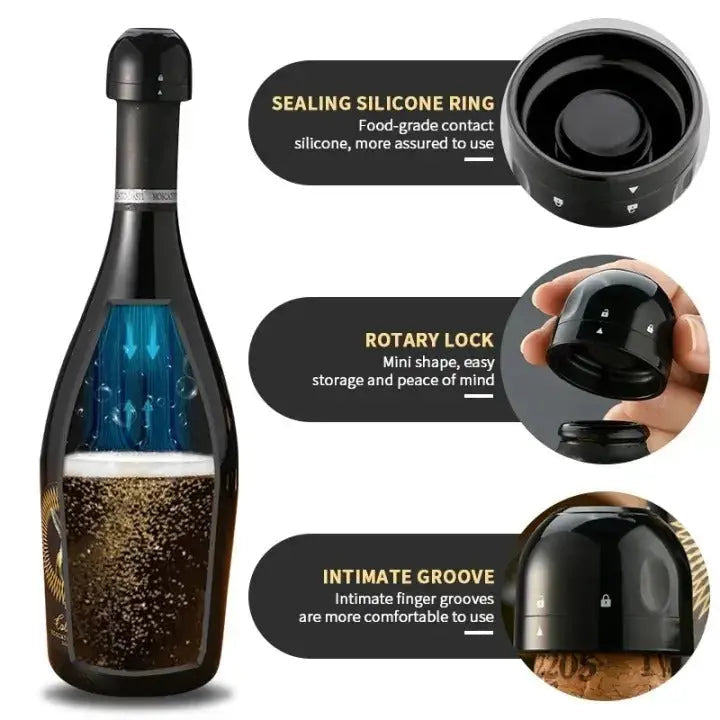 Sikunuo | Wine stopper with vacuum function – Preserves aroma & carbonation reliably