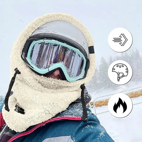 Sikunuo | Windproof Sherpa Hooded Ski Mask for Ultimate Cold PRedection