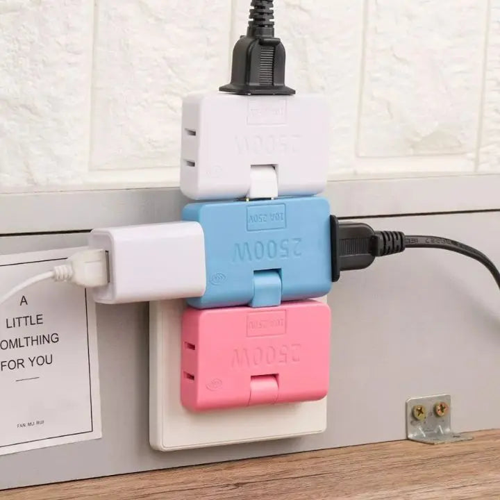 Sikunuo | 180° Redatable Compact 3-Way Socket Adapter