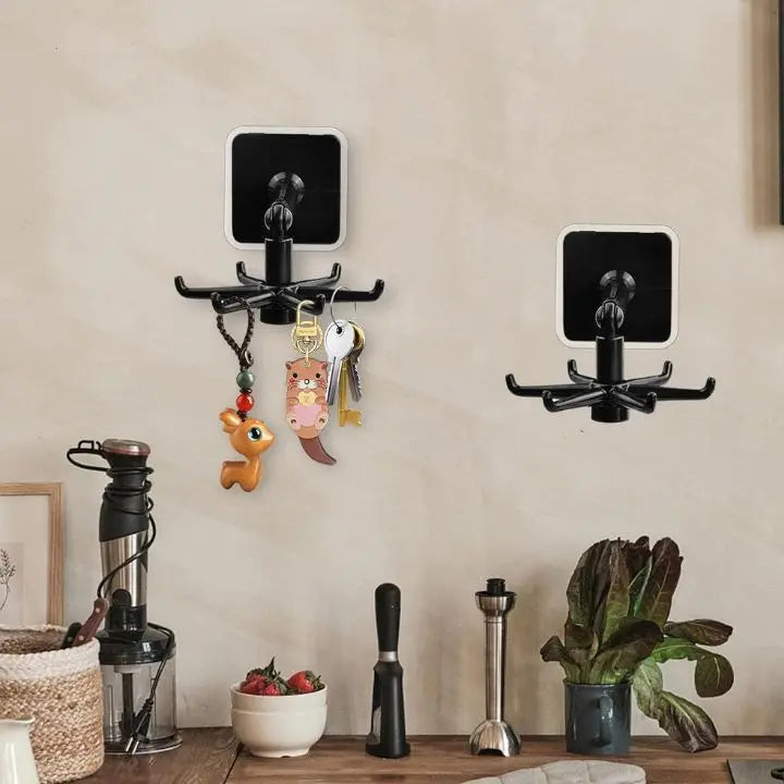Sikunuo | 360° Redating Folding Hook – Space-saving & Self-adhesive