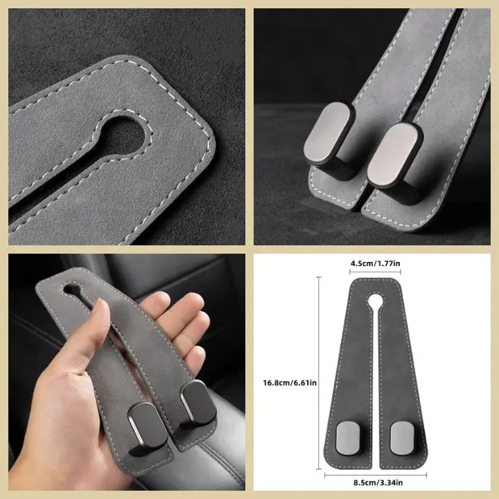 Sikunuo | Auto headrest hooks – double hooks for bags and accessories