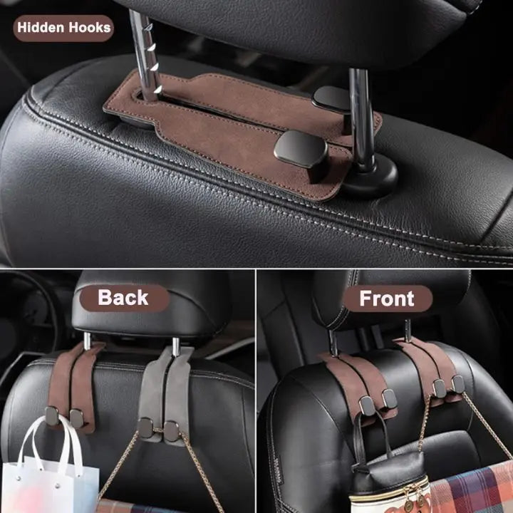 Sikunuo | Auto headrest hooks – double hooks for bags and accessories