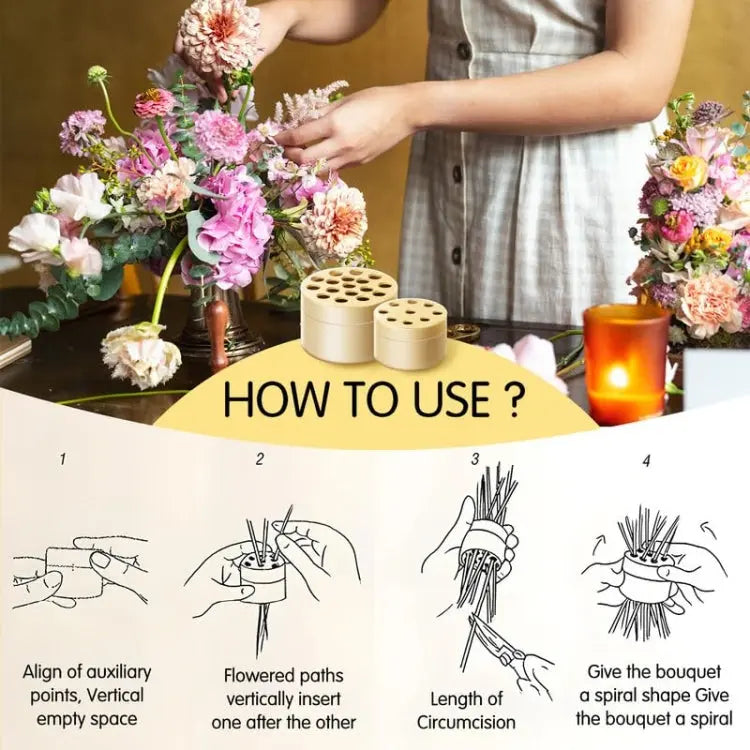 Sikunuo | DIY Spiral Flower Stem Holder – Effortless Flower Arrangements