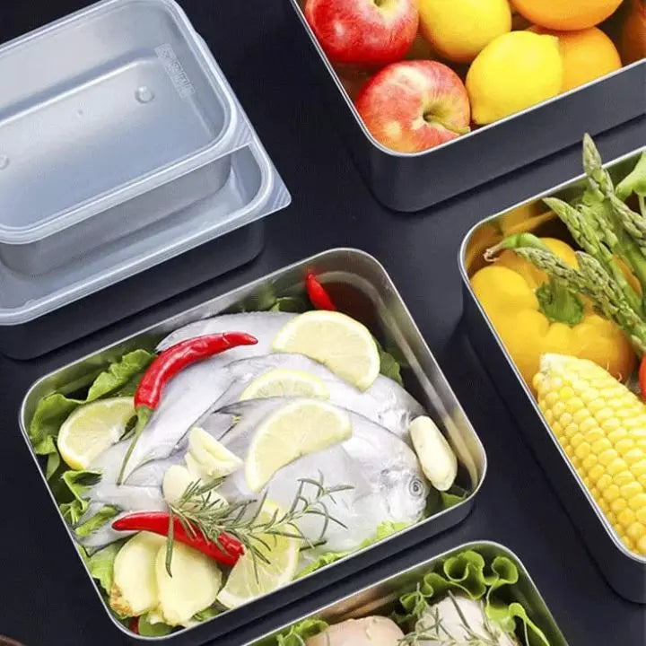 Sikunuo | Stainless steel can with lid – stackable & leak-proof