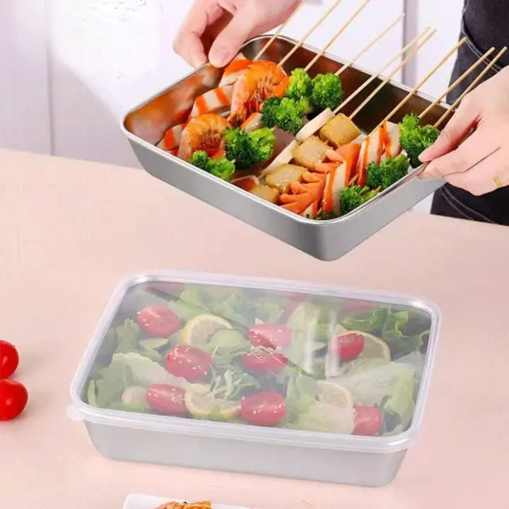 Sikunuo | Stainless steel can with lid – stackable & leak-proof