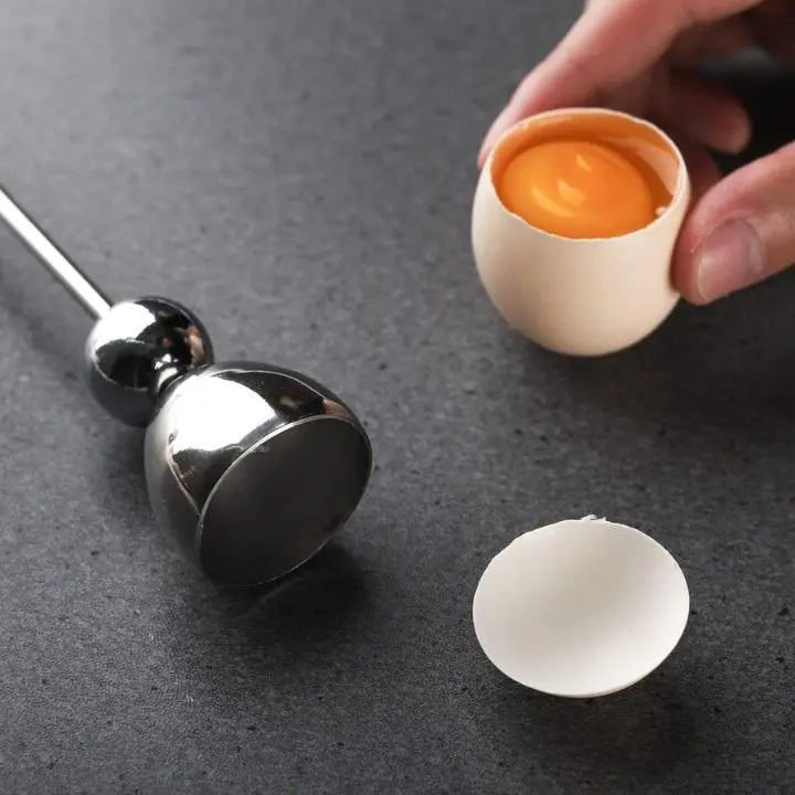 Sikunuo | Stainless Steel Egg Opener – Precise Opening with Tapping Effect