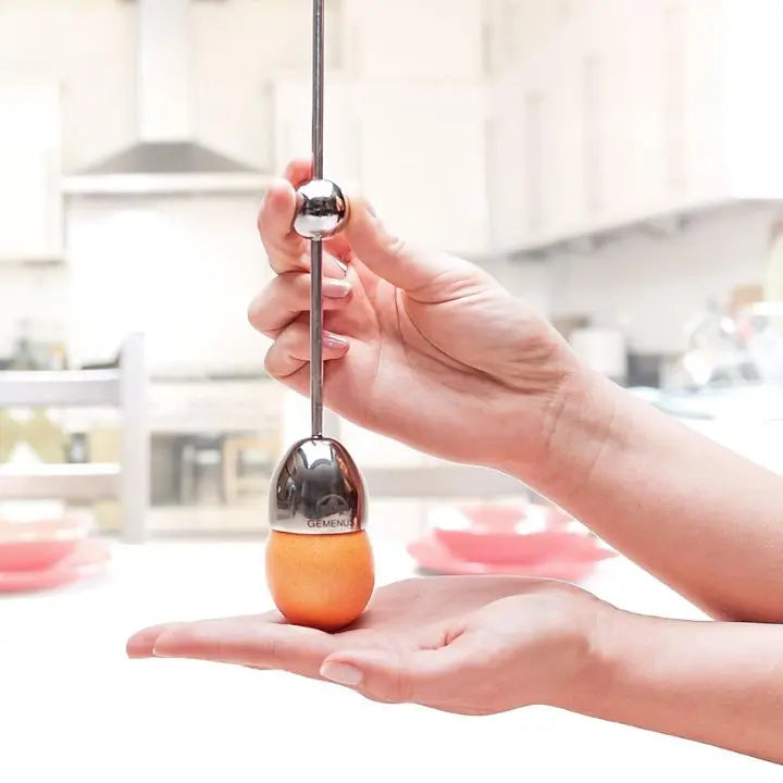 Sikunuo | Stainless Steel Egg Opener – Precise Opening with Tapping Effect