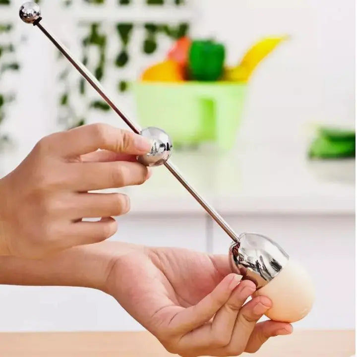 Sikunuo | Stainless Steel Egg Opener – Precise Opening with Tapping Effect