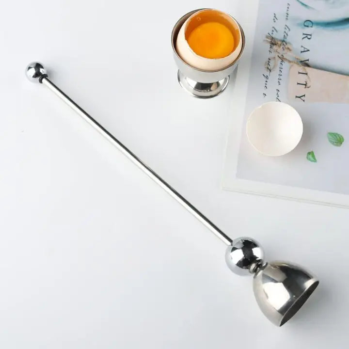 Sikunuo | Stainless Steel Egg Opener – Precise Opening with Tapping Effect