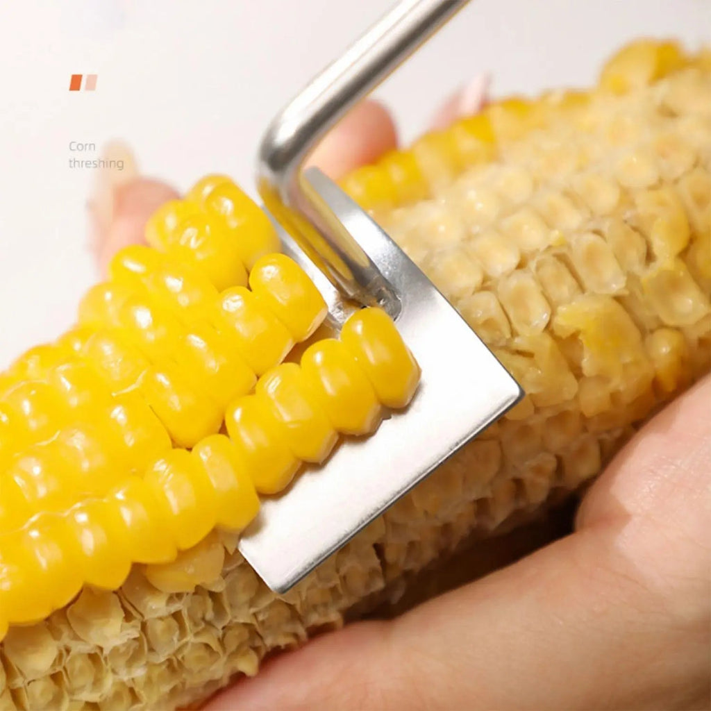 Sikunuo | Stainless Steel Corn Peeler with Long Handle for Quick Peeling
