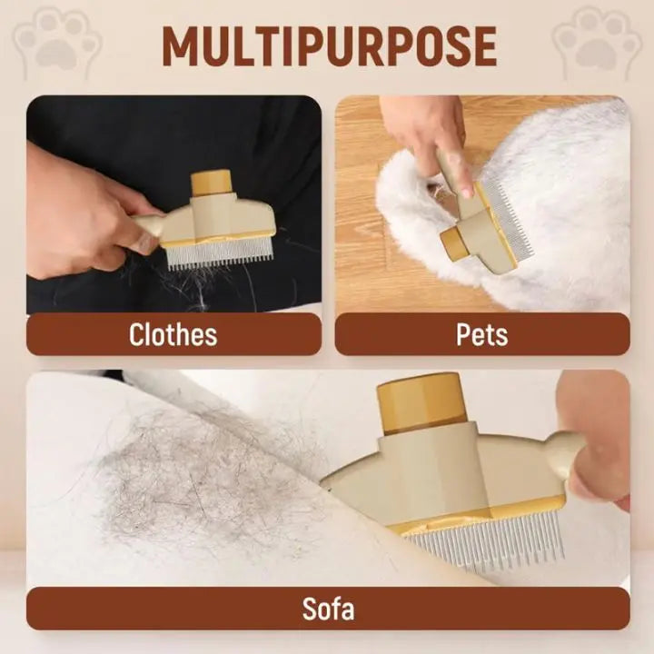 Sikunuo | Simple Self-Cleaning Flea Comb & Coat Brush