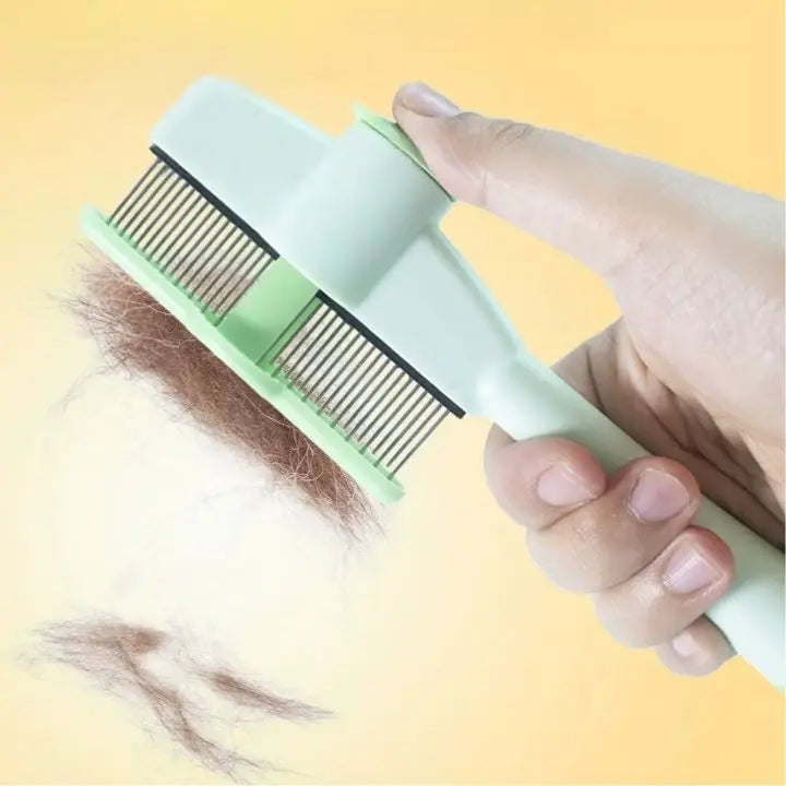 Sikunuo | Simple Self-Cleaning Flea Comb & Coat Brush