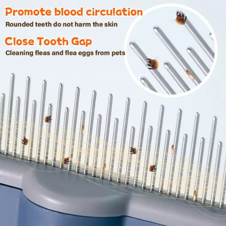 Sikunuo | Simple Self-Cleaning Flea Comb & Coat Brush