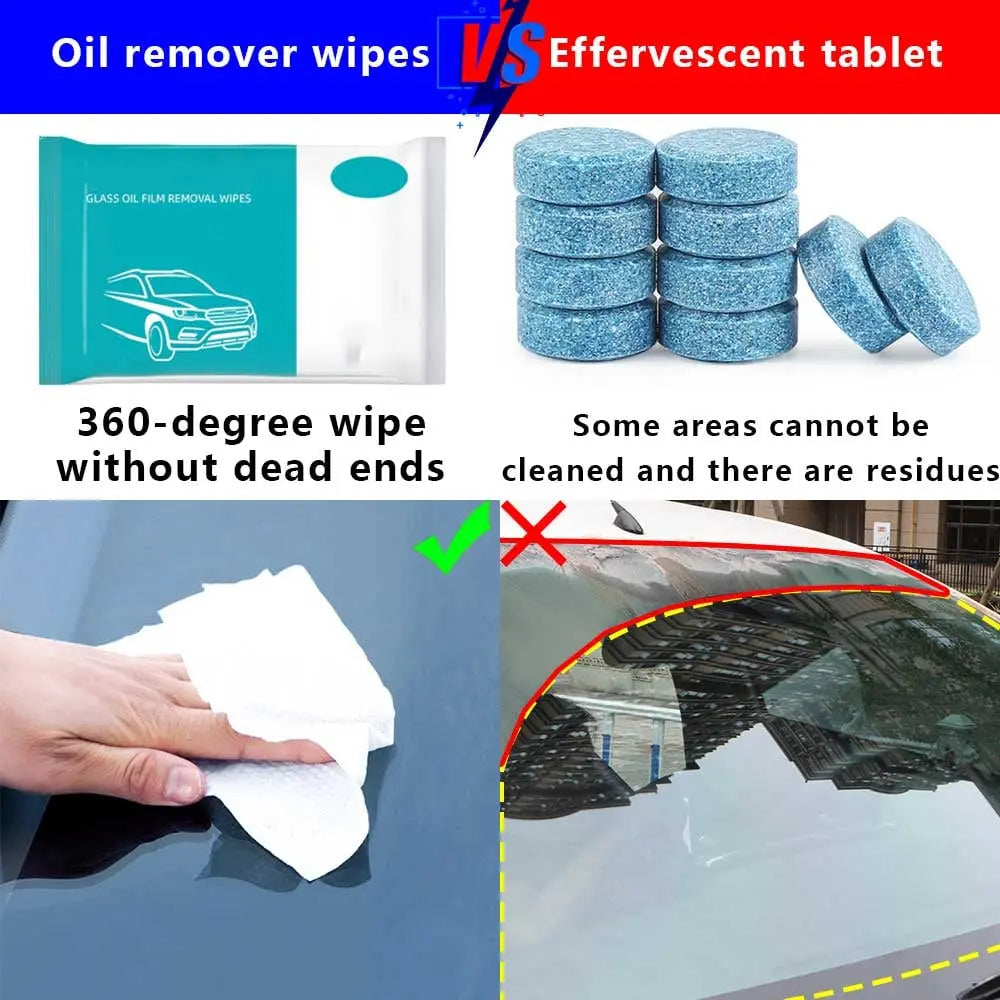 Sikunuo | Glass Oil Film Cleaning Wipes for Cars