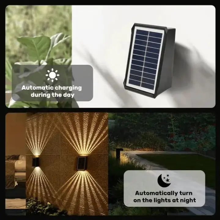 Sikunuo | Modern Solar LED Wall Light - Waterproof & Automatic