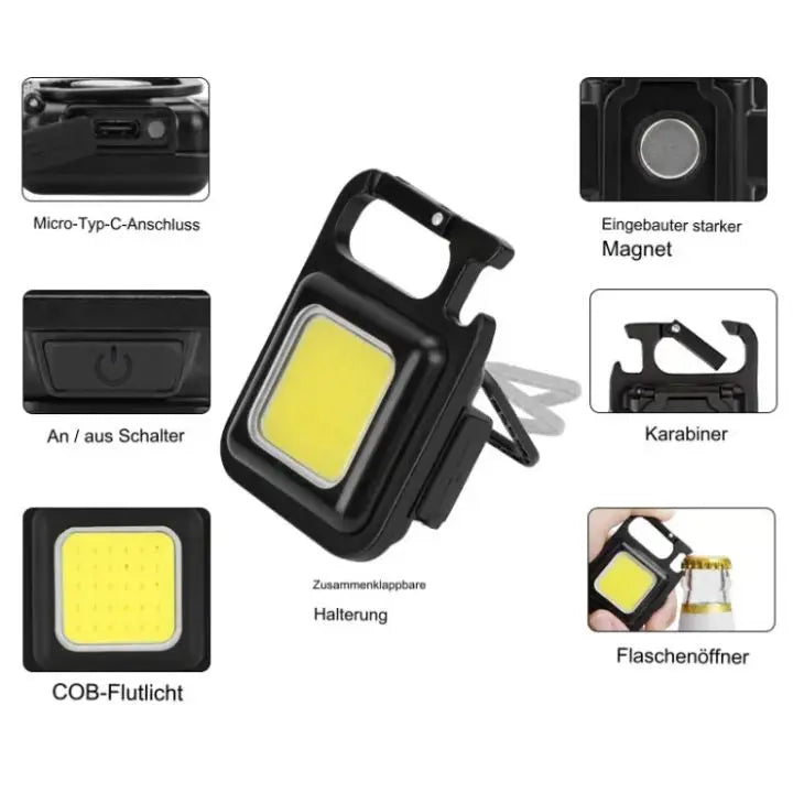 Sikunuo | Multifunctional Keychain Emergency Light | Compact & Ultra Bright
