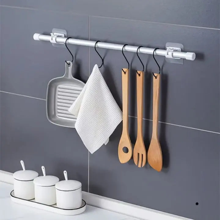 Sikunuo | Nail-free, adjustable curtain rod hooks