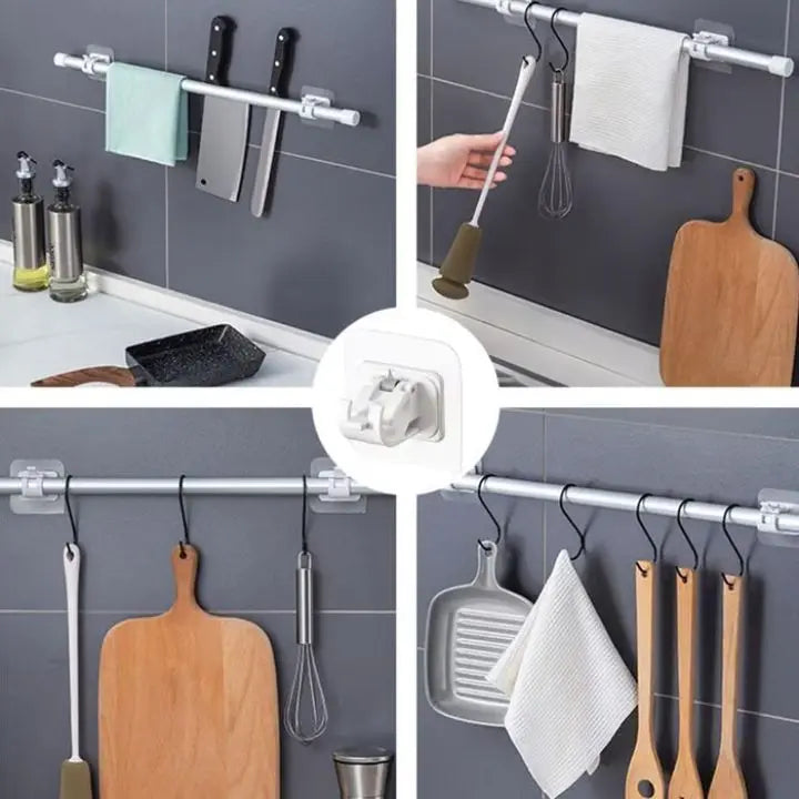 Sikunuo | Nail-free, adjustable curtain rod hooks