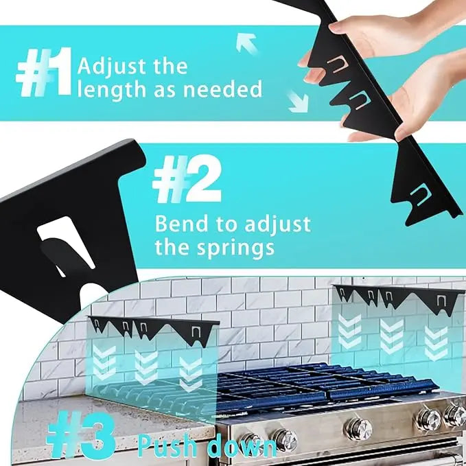 Sikunuo | Telescopic cover strips made of stainless steel for stove gaps