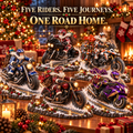 🏍️🎅 Santa’s Christmas Ride – Vintage Motorcycle Keepsake Collection