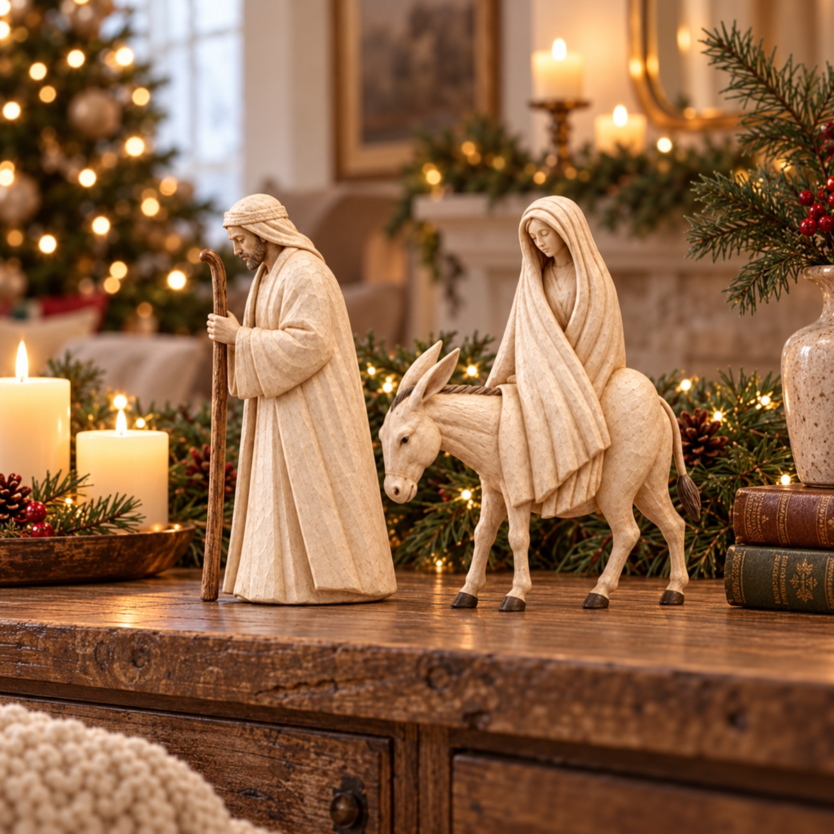 🌟 Journey to Bethlehem Nativity Figurine Set – A Beautiful Christmas Keepsake 🎄