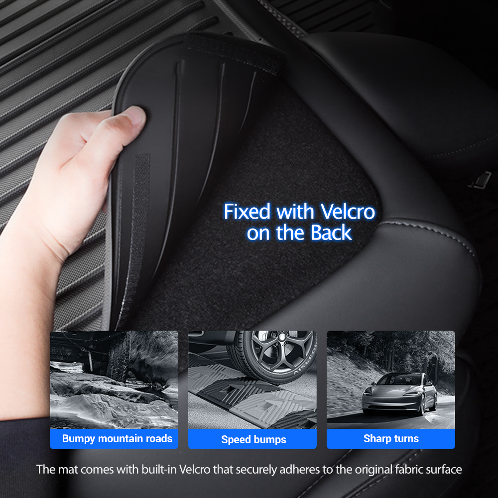 Sikunuo Trunk Mat With Backrest Mat for Model 3 Highland