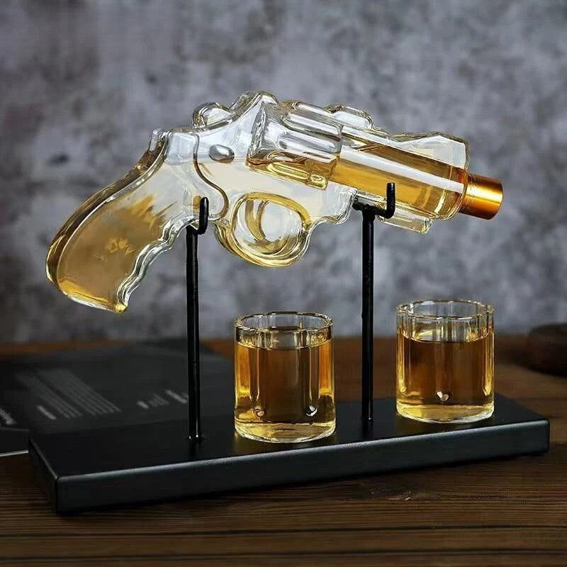 Sikunuo | Unique Revolver Liquor Decanter Set