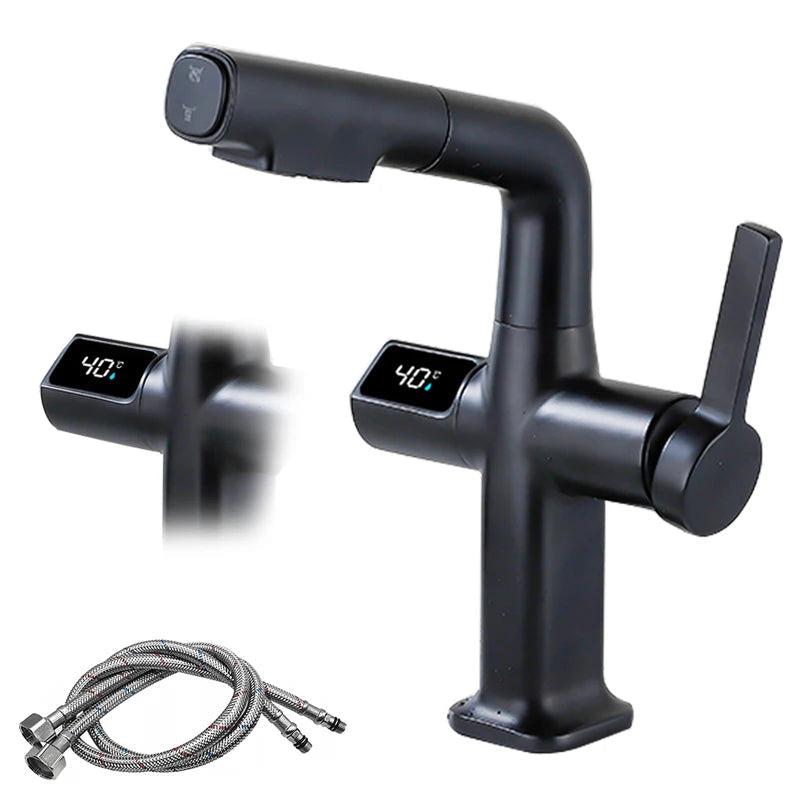Sikunuo | Elegant House Brass Aqua View Bathroom Digital Faucet