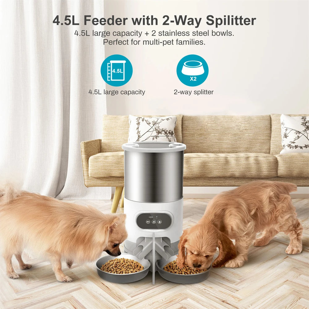 Sikunuo | 2-Way Splitter Automatic Smart Pet Feeding Station
