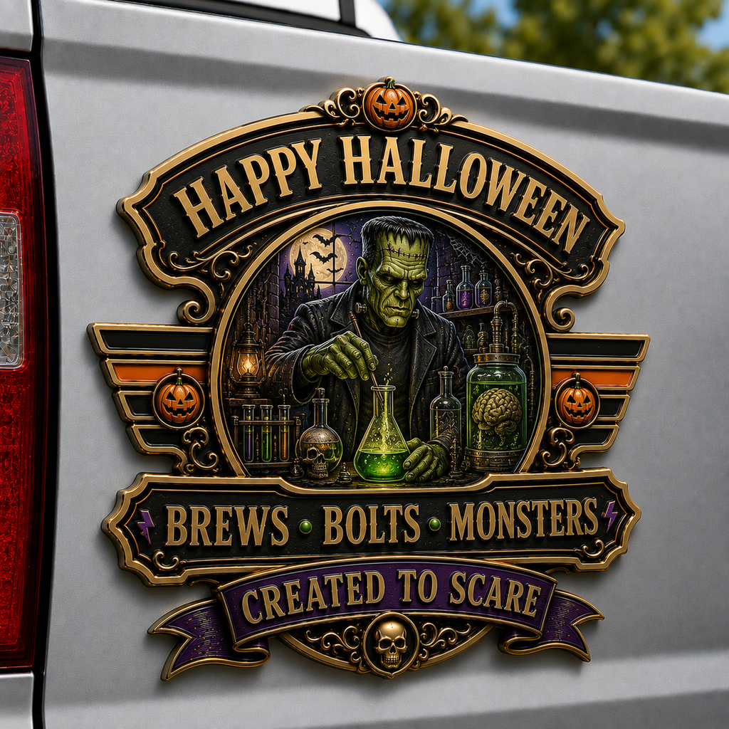 Happy Halloween Metal Car Emblem