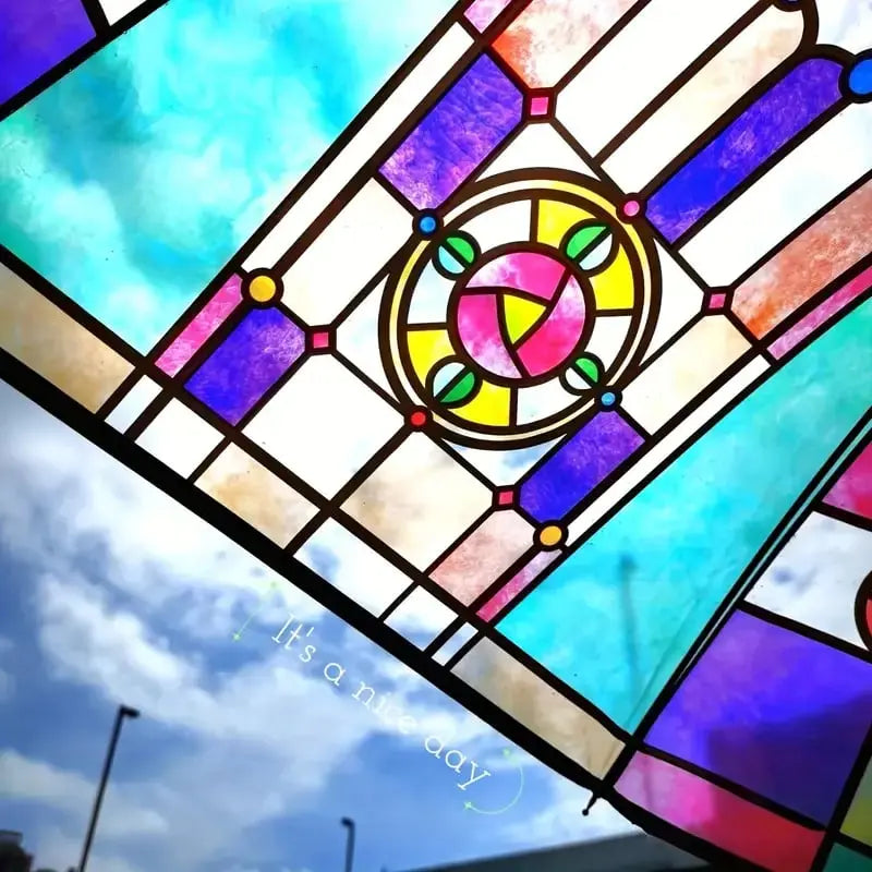 Sikunuo | Stained Glass Art Umbrella — Automatic Wind PRedection and Rain PRedection