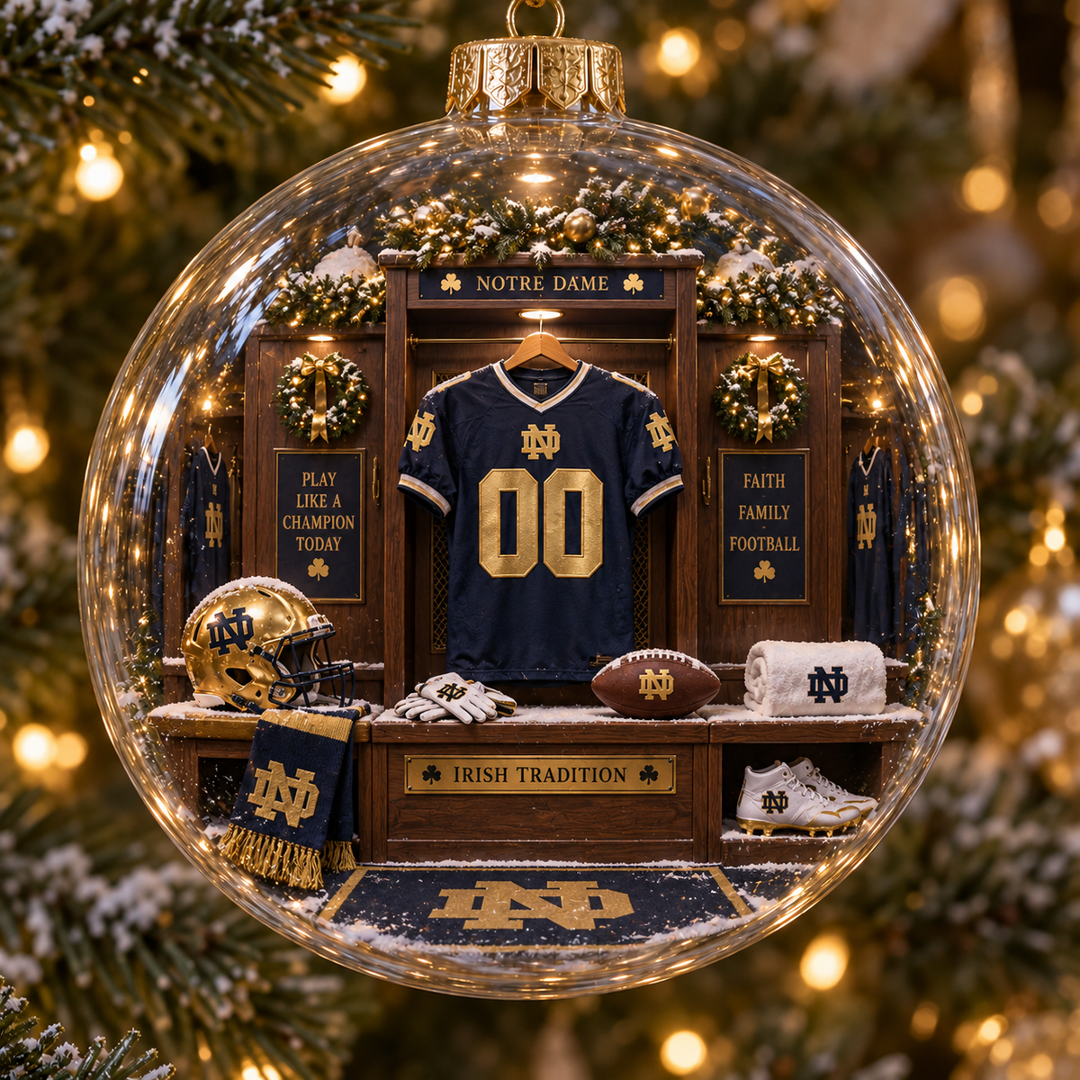 Play Like a Champion Today — Light-Up College Football Ornament