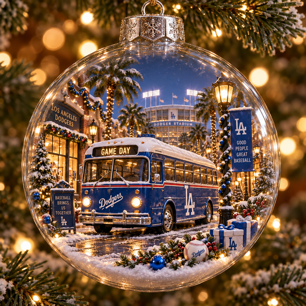 Think Blue — Light-Up Baseball Ornament