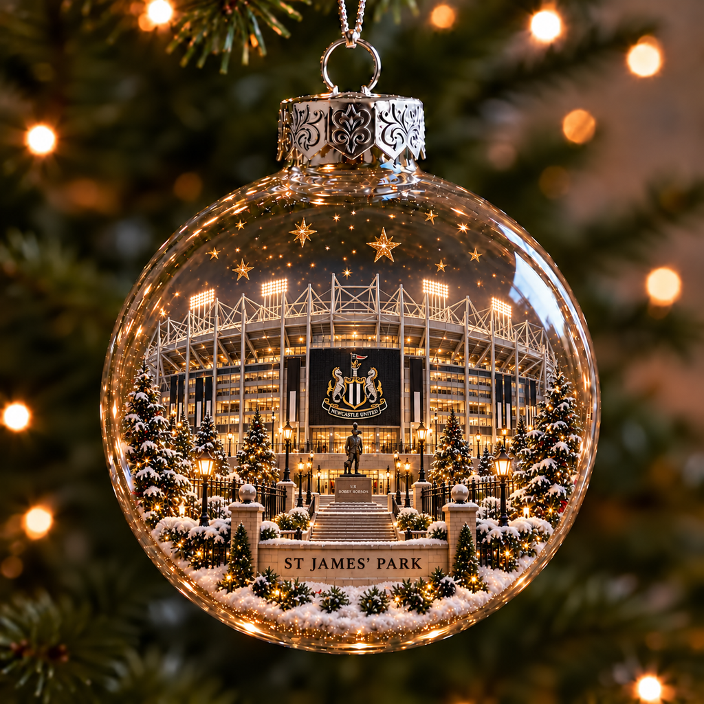 Light-Up Football Stadium Christmas Ornament