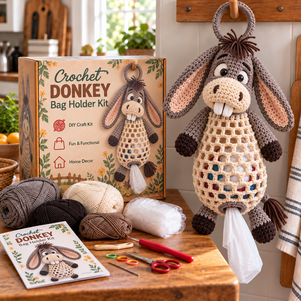 Crochet Animal Bag Holder DIY Kit