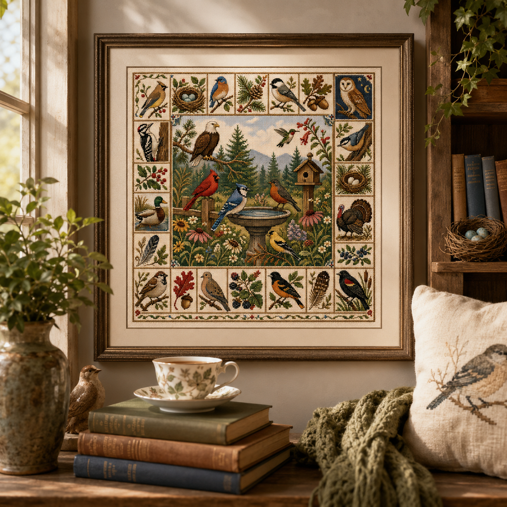 Birds of America Cross Stitch Kit