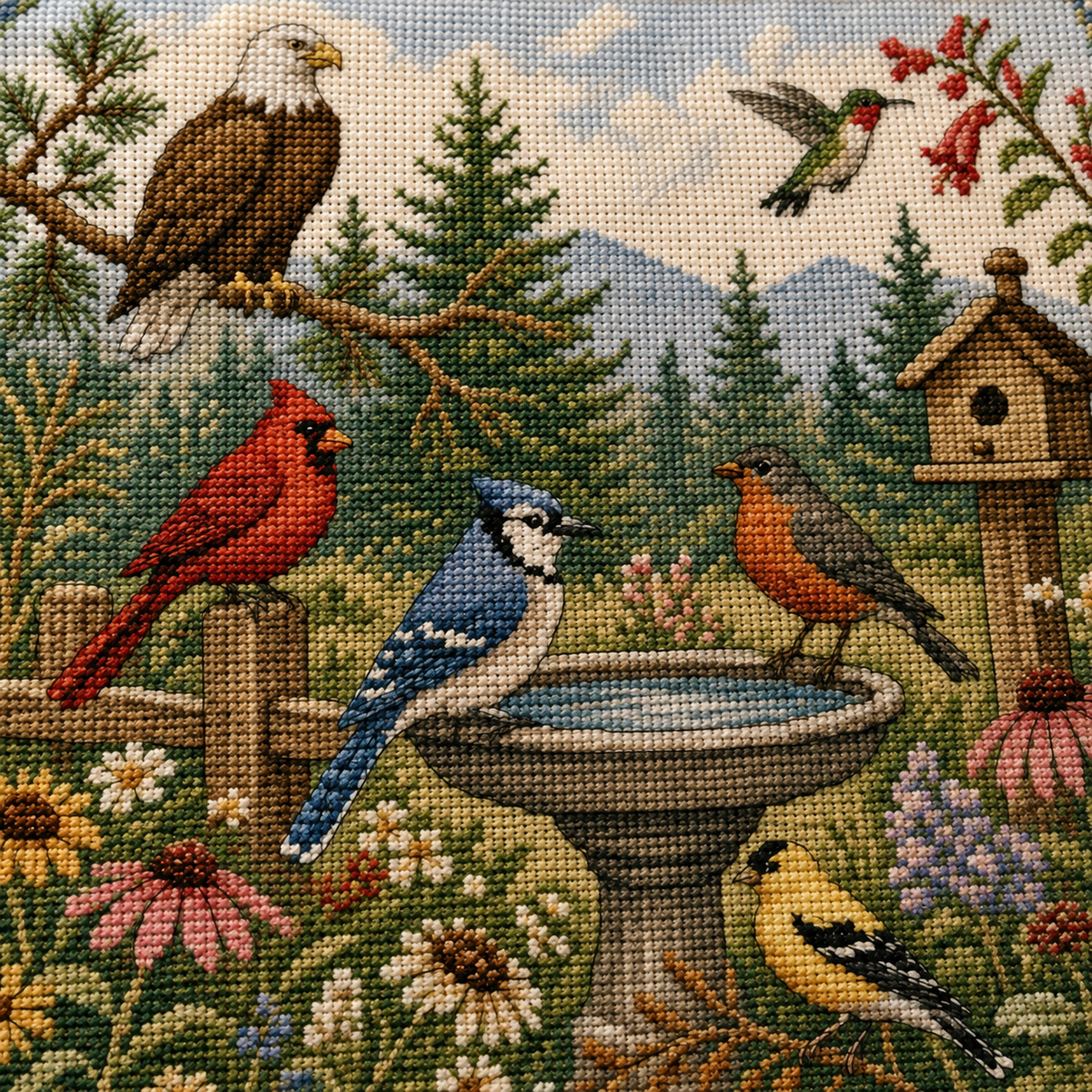 Birds of America Cross Stitch Kit