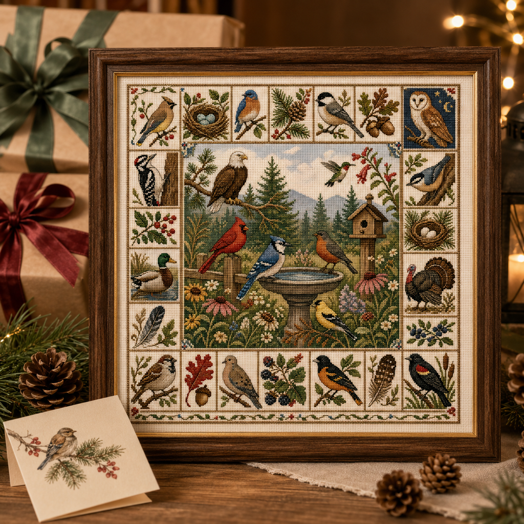 Birds of America Cross Stitch Kit