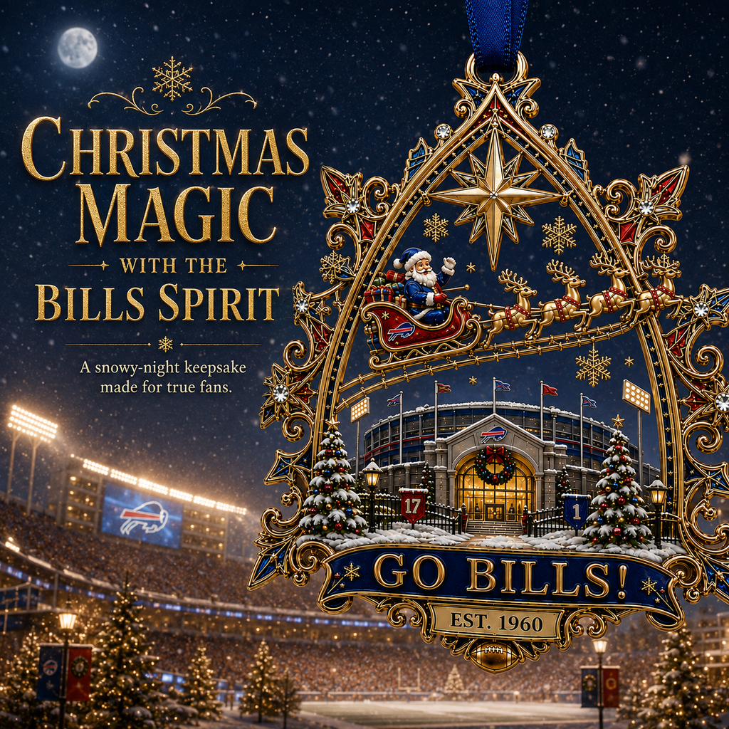 GO BILLS! Christmas Stadium Keepsake Ornament