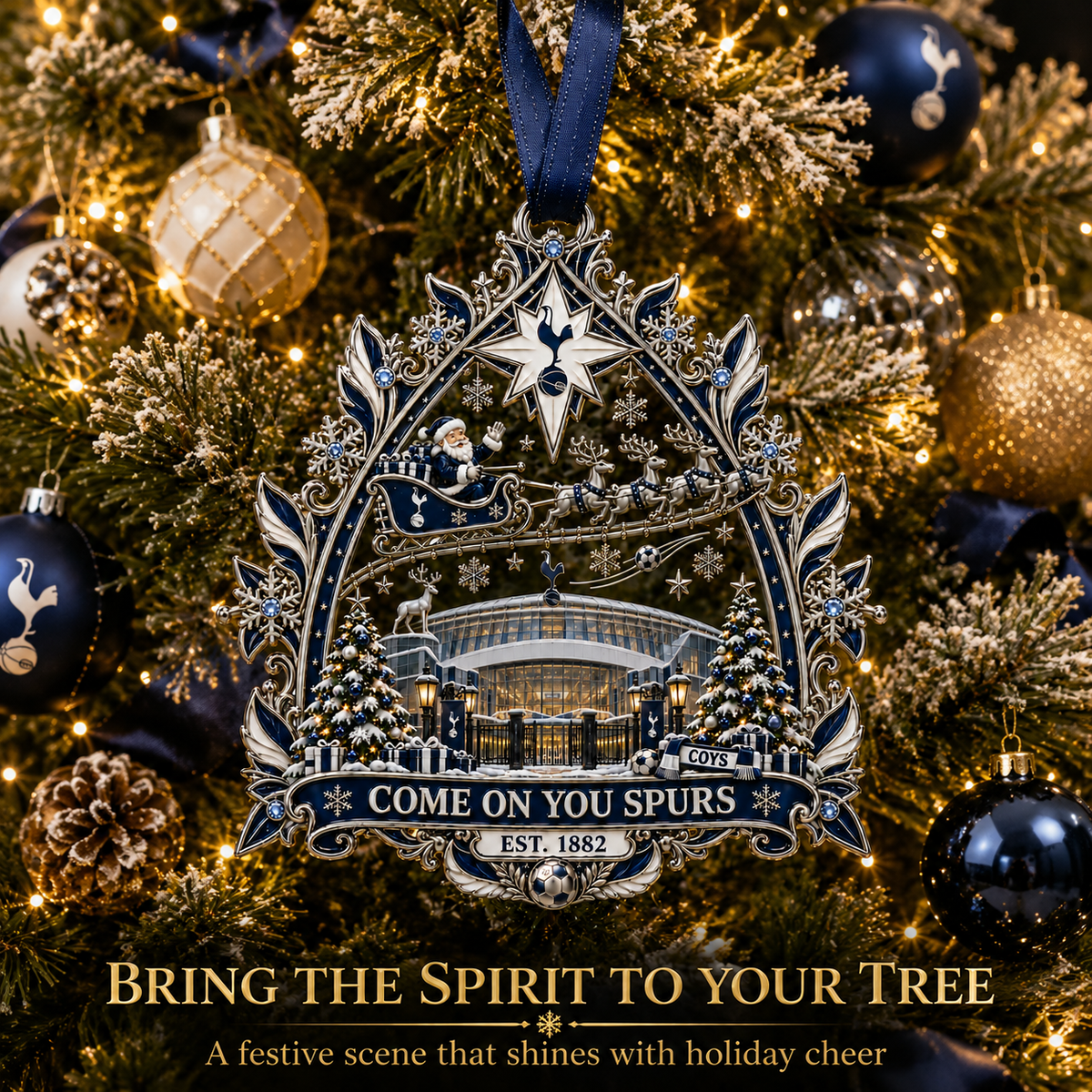 COME ON YOU SPURS Christmas Stadium Keepsake Ornament